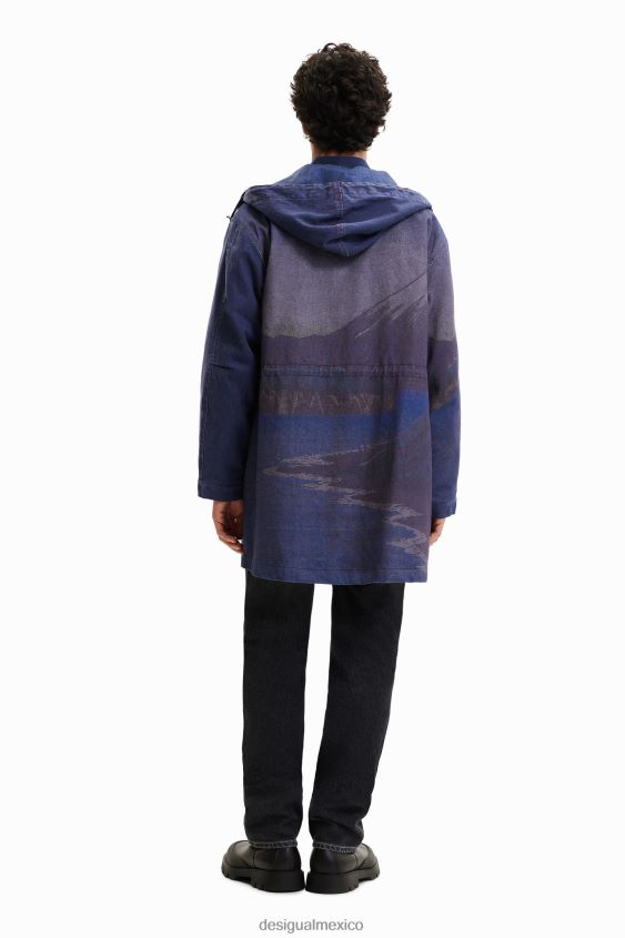 Desigual hombres parka acolchada desmontable VZ26R01670 ropa
