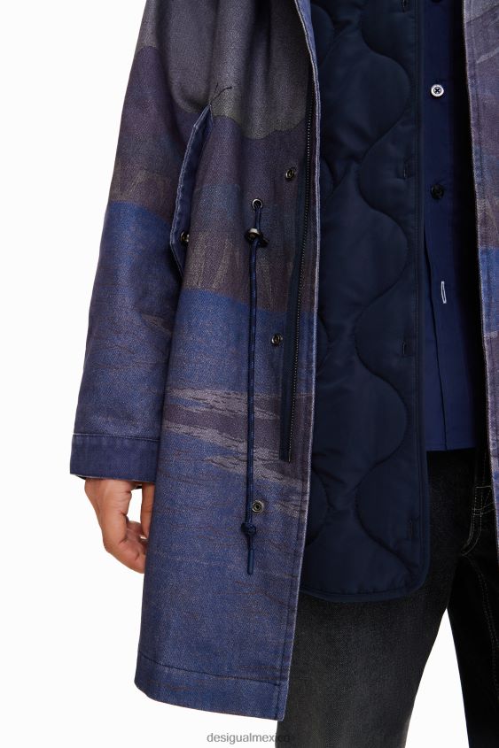 Desigual hombres parka acolchada desmontable VZ26R01670 ropa