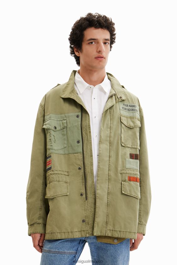 Desigual hombres parka con retazos VZ26R01540 ropa