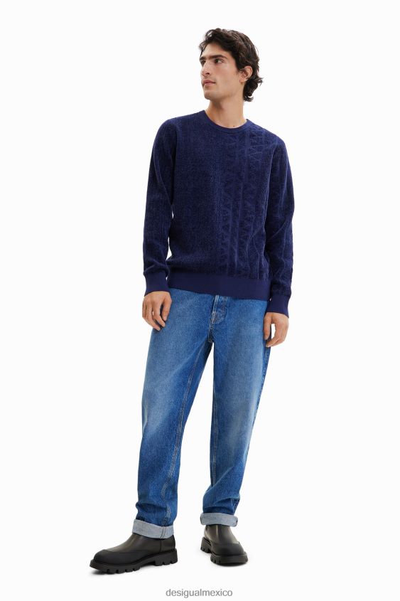 Desigual hombres jersey con motivo jacquard VZ26R01537 ropa