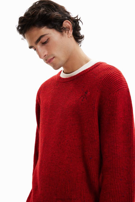 Desigual hombres jersey de canalé bordado VZ26R01532 ropa