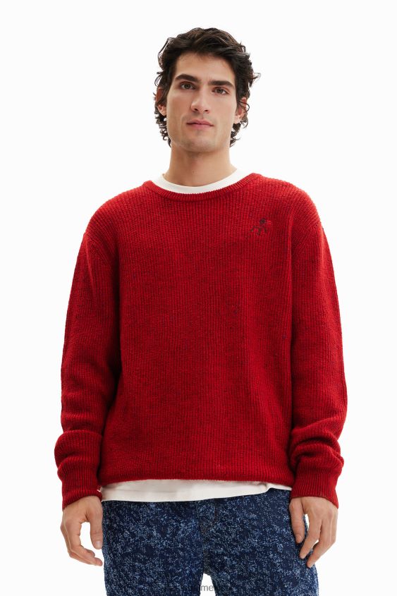Desigual hombres jersey de canalé bordado VZ26R01532 ropa