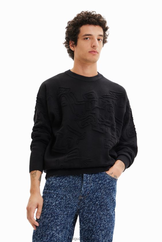 Desigual hombres jersey holgado con efecto toalla VZ26R01558 ropa