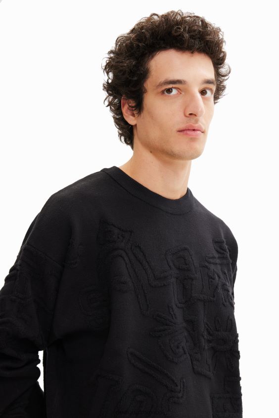 Desigual hombres jersey holgado con efecto toalla VZ26R01558 ropa