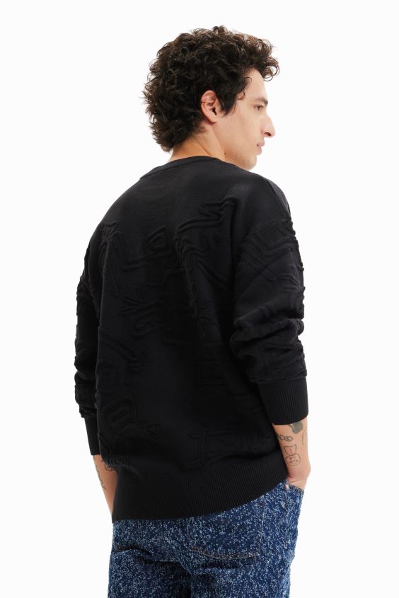 Desigual hombres jersey holgado con efecto toalla VZ26R01558 ropa