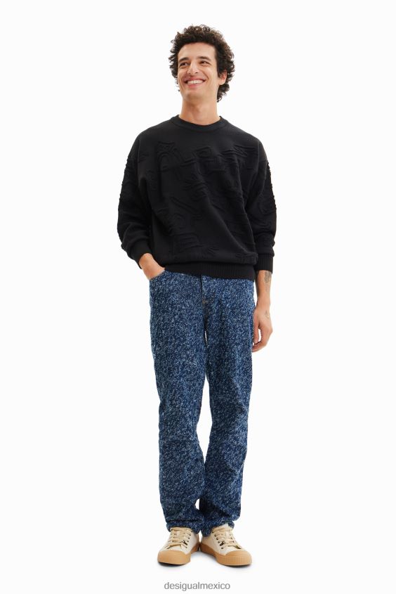 Desigual hombres jersey holgado con efecto toalla VZ26R01558 ropa