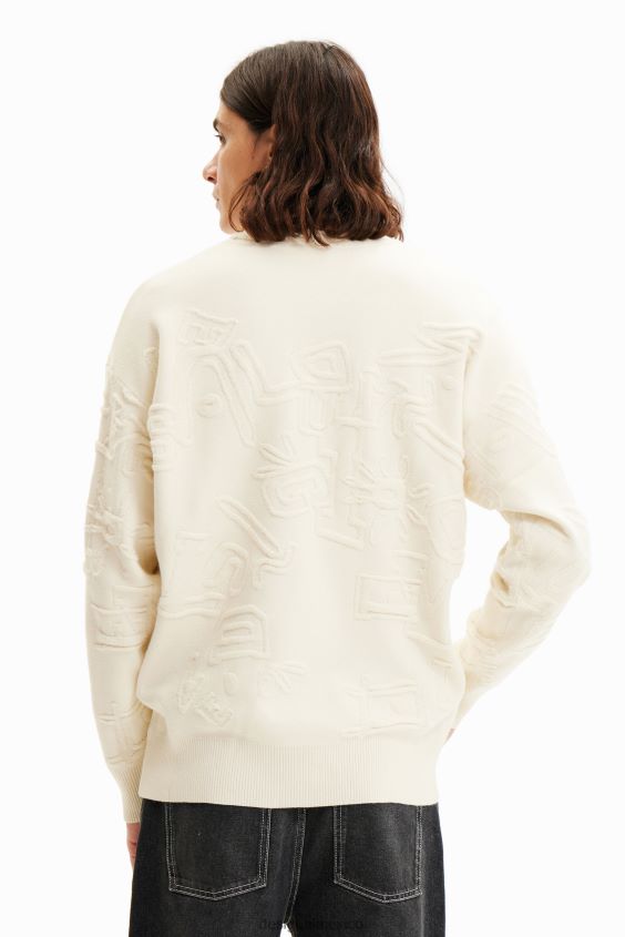 Desigual hombres jersey holgado con efecto toalla VZ26R01622 ropa