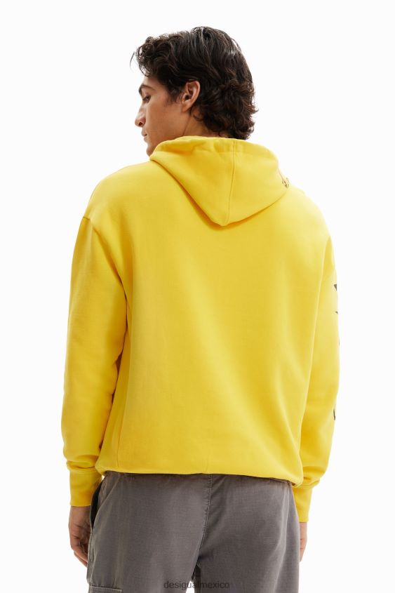 Desigual hombres mensaje sudadera con capucha VZ26R01530 ropa
