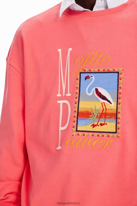 Desigual hombres sudadera con bordado de flamencos VZ26R01638 ropa