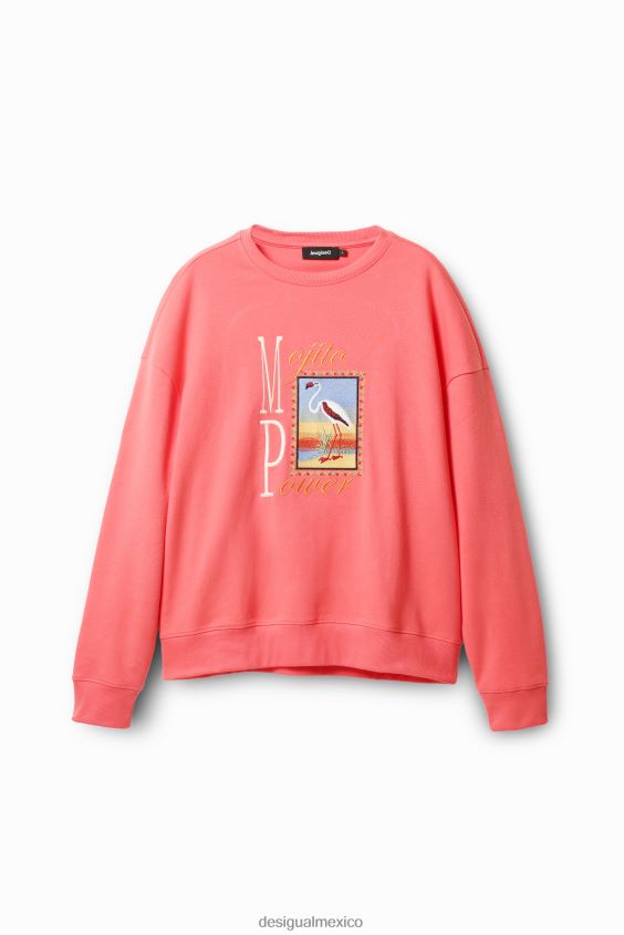 Desigual hombres sudadera con bordado de flamencos VZ26R01638 ropa