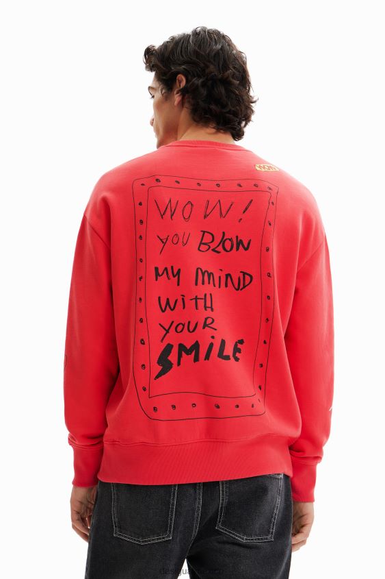 Desigual hombres sudadera con bordado de pájaros VZ26R01536 ropa