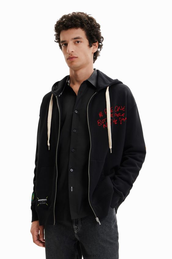 Desigual hombres sudadera con capucha bordada VZ26R01566 ropa