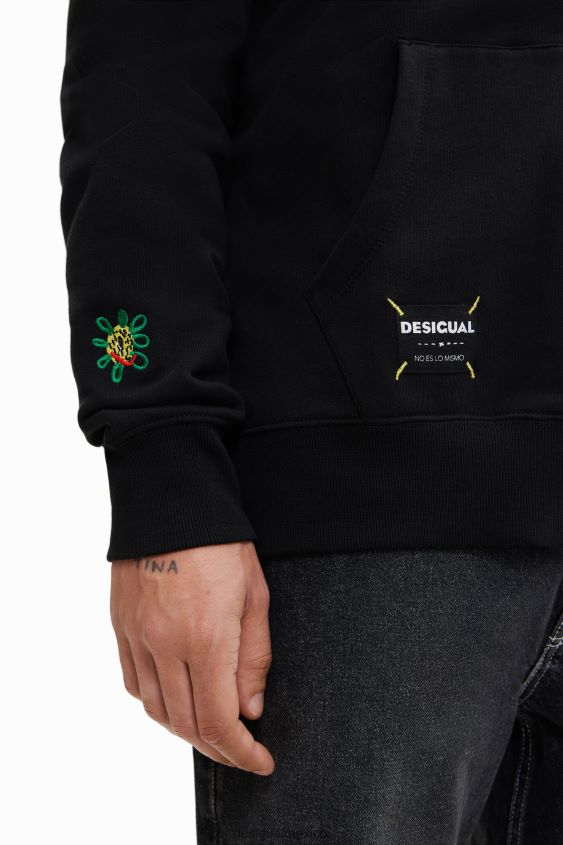 Desigual hombres sudadera con capucha bordada VZ26R01566 ropa