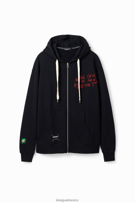 Desigual hombres sudadera con capucha bordada VZ26R01566 ropa