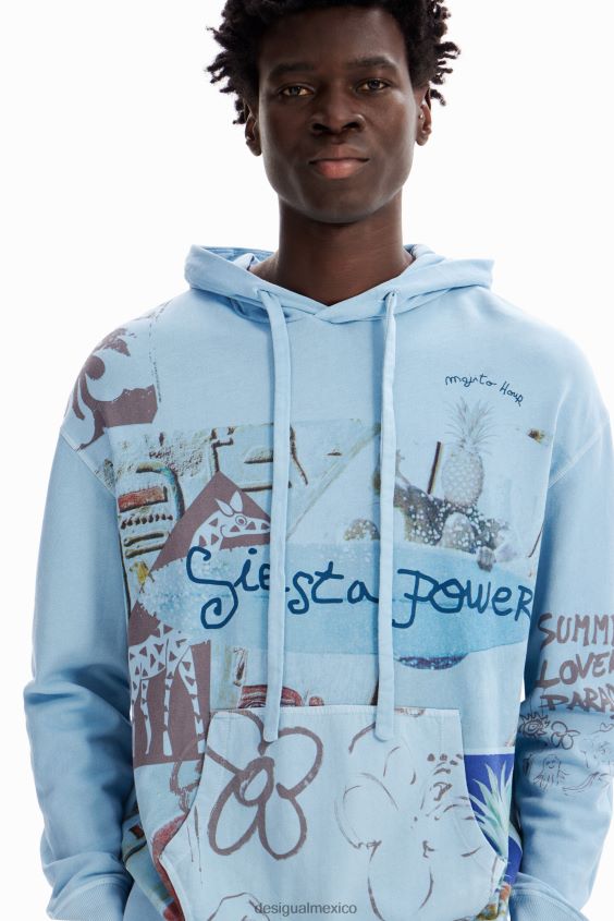 Desigual hombres sudadera con capucha collage VZ26R01582 ropa