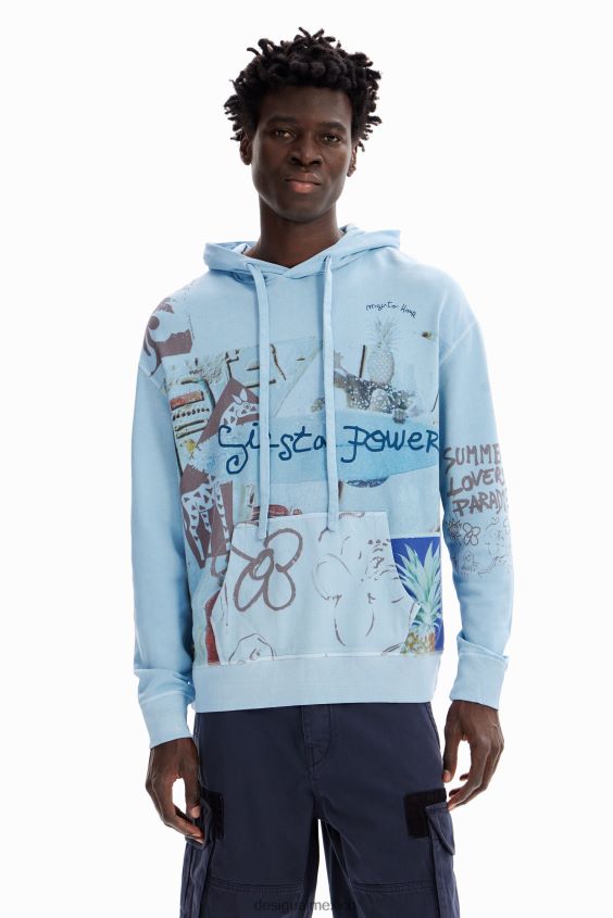 Desigual hombres sudadera con capucha collage VZ26R01582 ropa