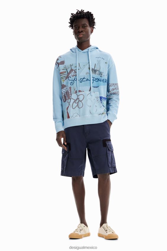 Desigual hombres sudadera con capucha collage VZ26R01582 ropa