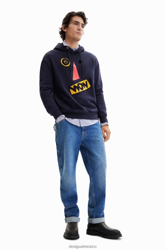 Desigual hombres sudadera con capucha con cara artística VZ26R01625 ropa