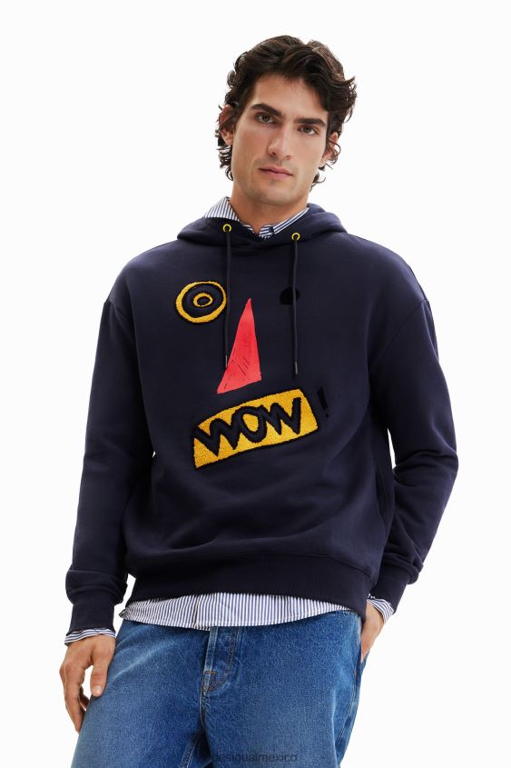 Desigual hombres sudadera con capucha con cara artística VZ26R01625 ropa