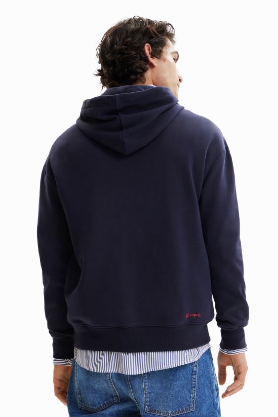 Desigual hombres sudadera con capucha con cara artística VZ26R01625 ropa