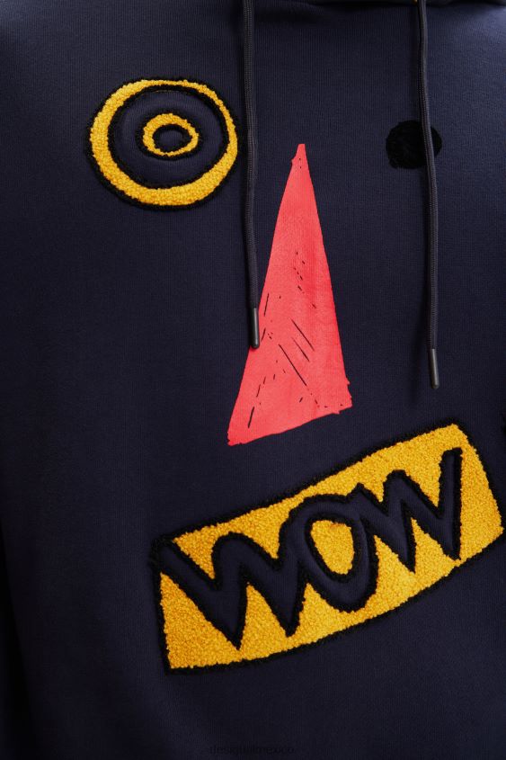 Desigual hombres sudadera con capucha con cara artística VZ26R01625 ropa