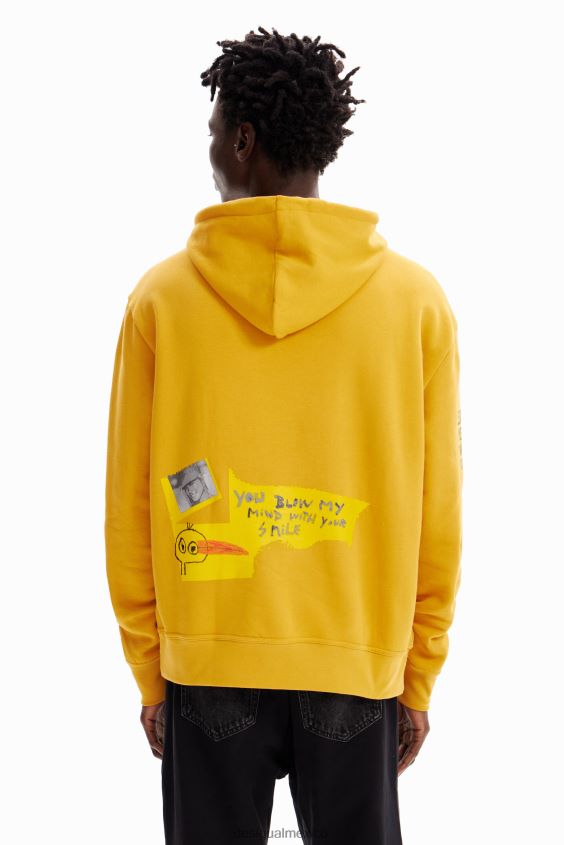 Desigual hombres sudadera con capucha de pájaro VZ26R01586 ropa