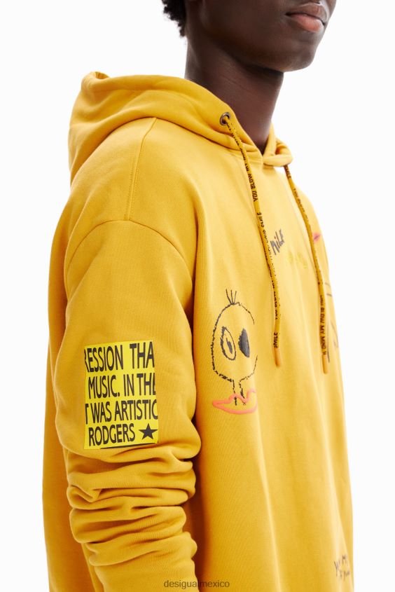 Desigual hombres sudadera con capucha de pájaro VZ26R01586 ropa