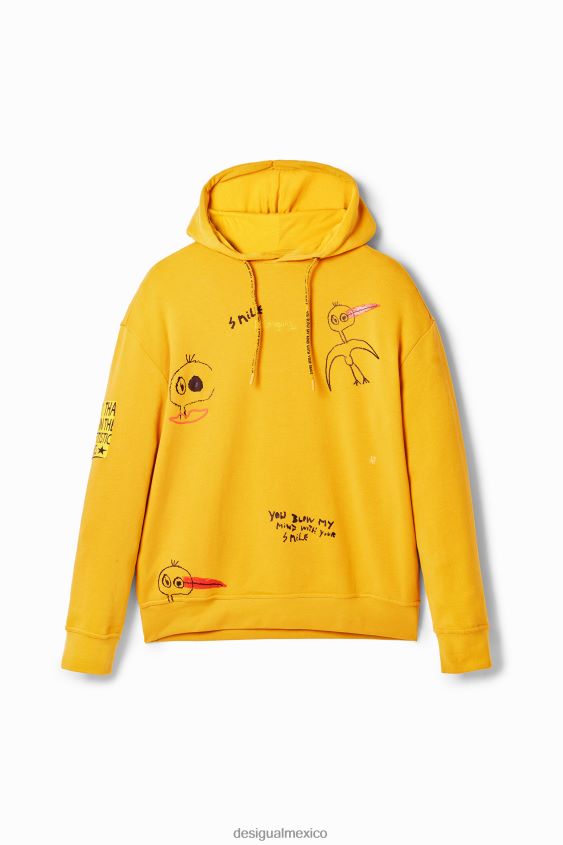 Desigual hombres sudadera con capucha de pájaro VZ26R01586 ropa