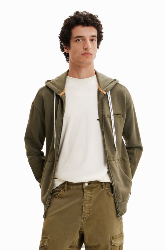 Desigual hombres sudadera con capucha y cremallera VZ26R01556 ropa