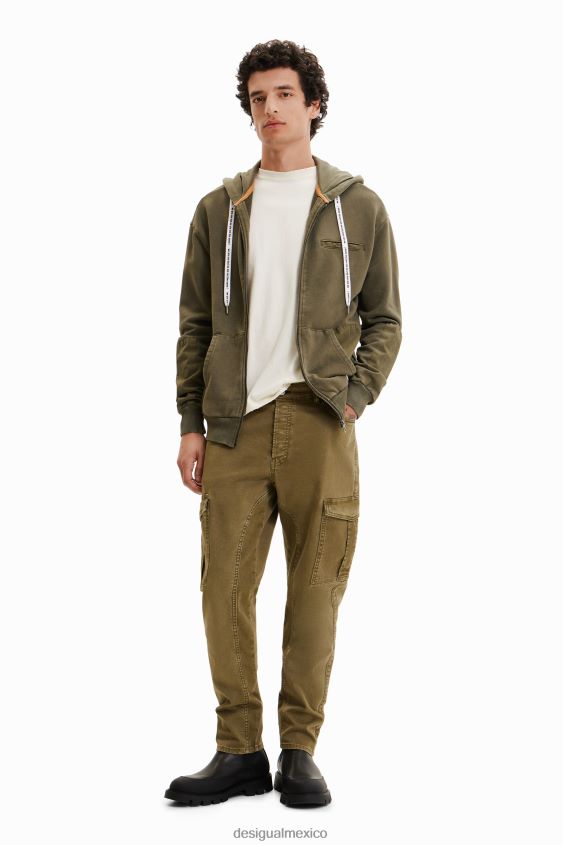 Desigual hombres sudadera con capucha y cremallera VZ26R01556 ropa