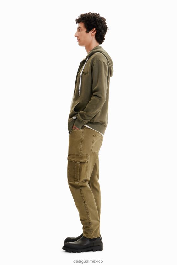 Desigual hombres sudadera con capucha y cremallera VZ26R01556 ropa