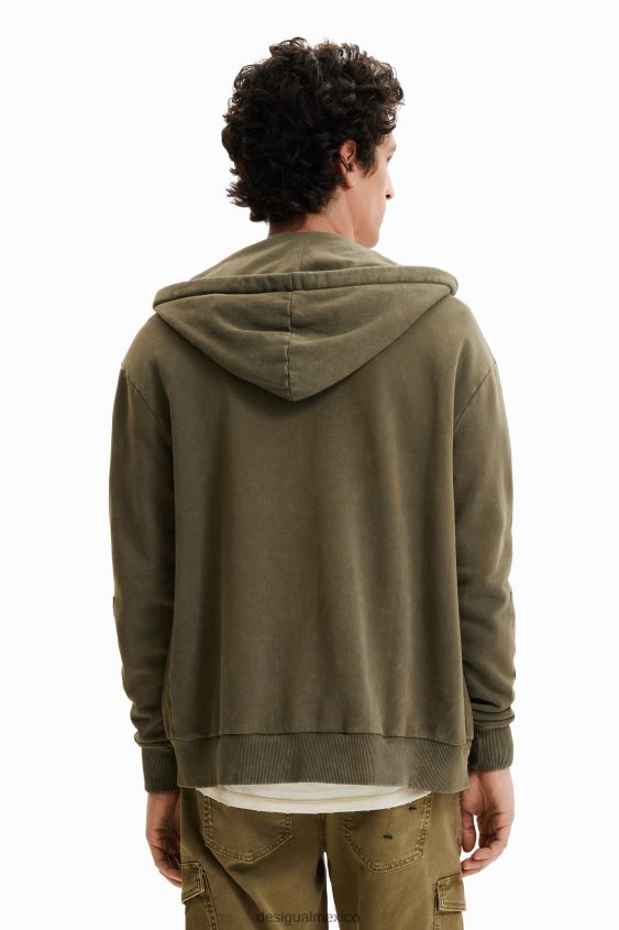 Desigual hombres sudadera con capucha y cremallera VZ26R01556 ropa