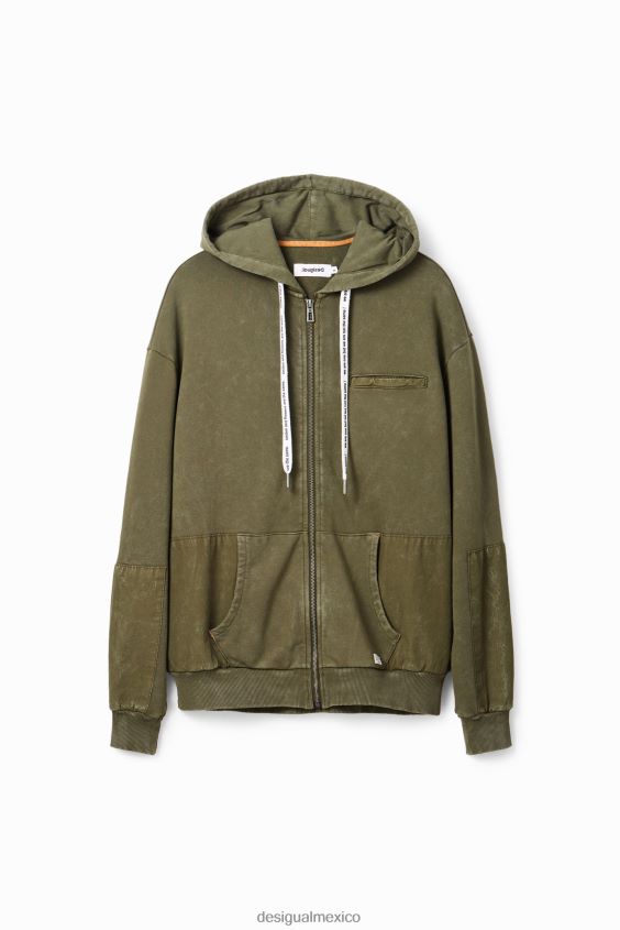 Desigual hombres sudadera con capucha y cremallera VZ26R01556 ropa