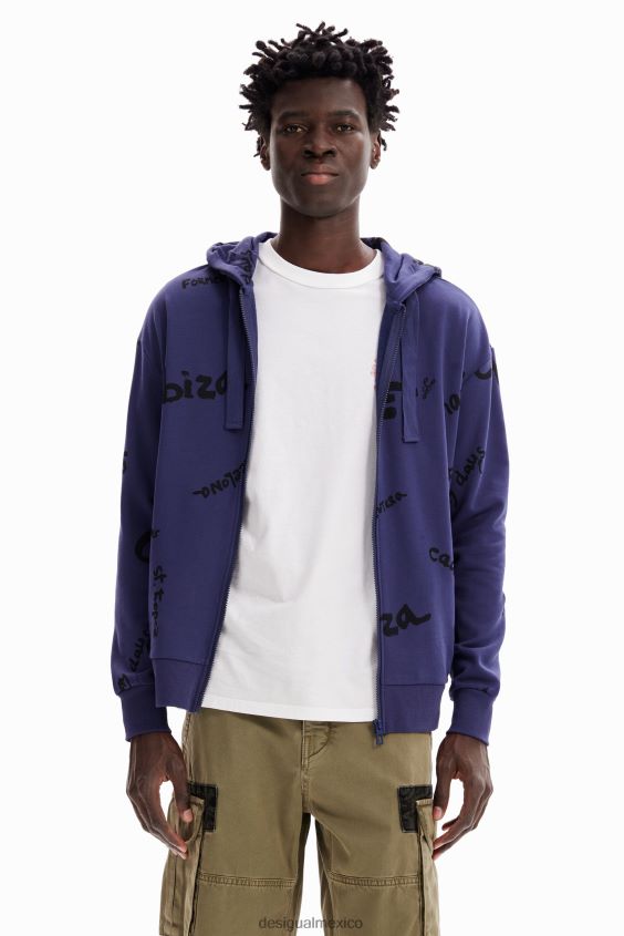 Desigual hombres sudadera con capucha y cremallera VZ26R01666 ropa