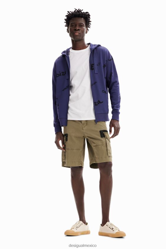 Desigual hombres sudadera con capucha y cremallera VZ26R01666 ropa