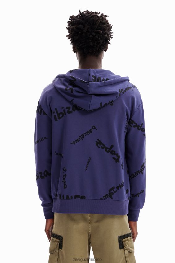 Desigual hombres sudadera con capucha y cremallera VZ26R01666 ropa