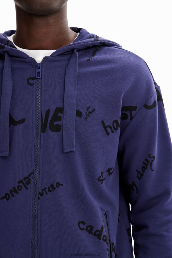 Desigual hombres sudadera con capucha y cremallera VZ26R01666 ropa