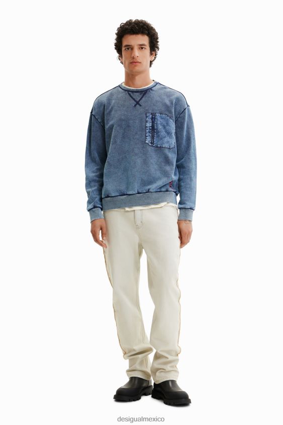 Desigual hombres sudadera con efecto lavado VZ26R01694 ropa