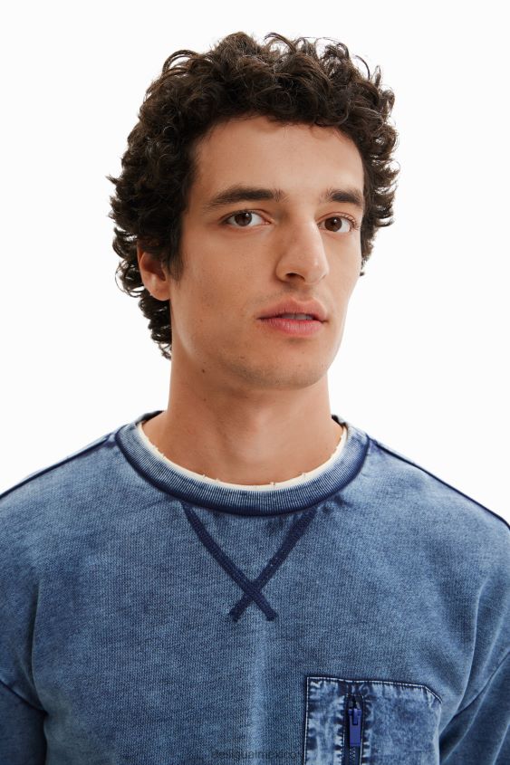 Desigual hombres sudadera con efecto lavado VZ26R01694 ropa