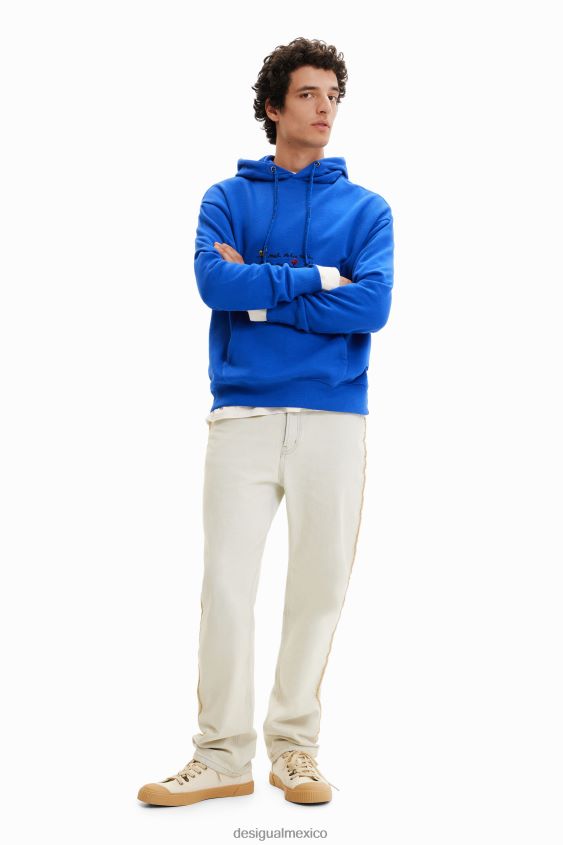 Desigual hombres sudadera con mensaje bordado VZ26R01637 ropa