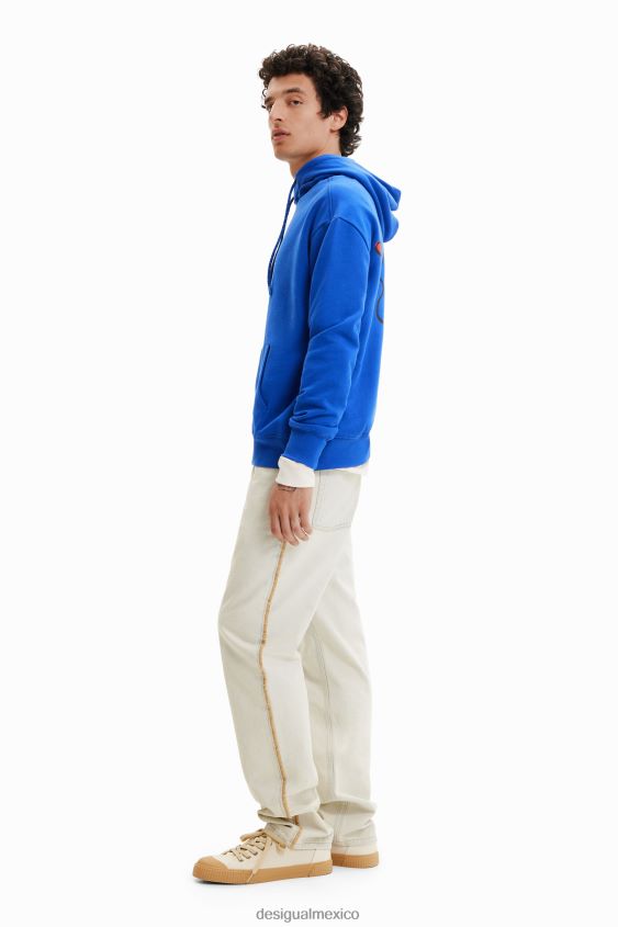 Desigual hombres sudadera con mensaje bordado VZ26R01637 ropa
