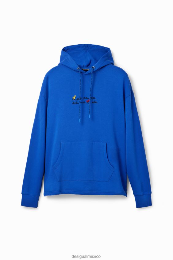 Desigual hombres sudadera con mensaje bordado VZ26R01637 ropa