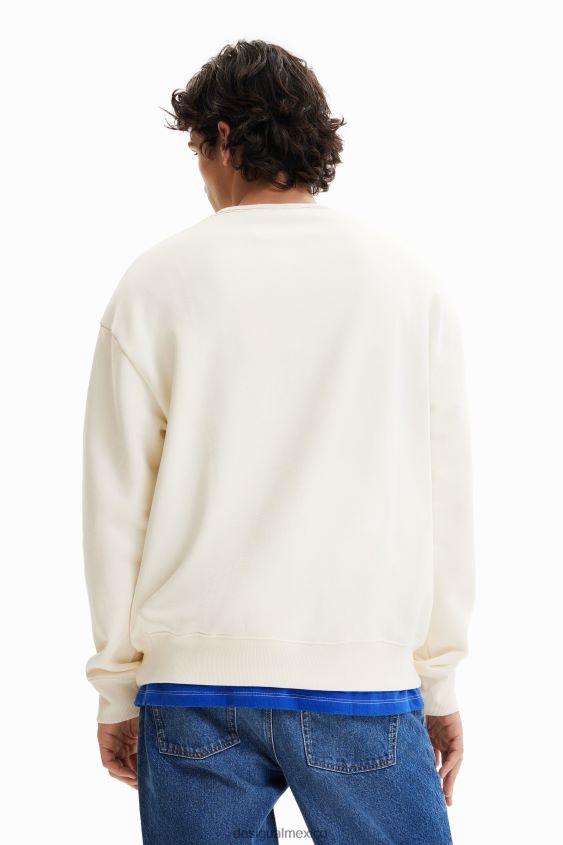 Desigual hombres sudadera con mensaje flocado VZ26R01519 ropa