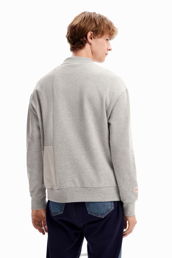 Desigual hombres sudadera con parches de mezclilla VZ26R01645 ropa