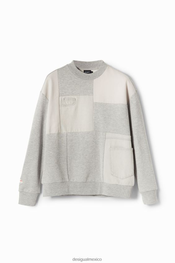 Desigual hombres sudadera con parches de mezclilla VZ26R01645 ropa