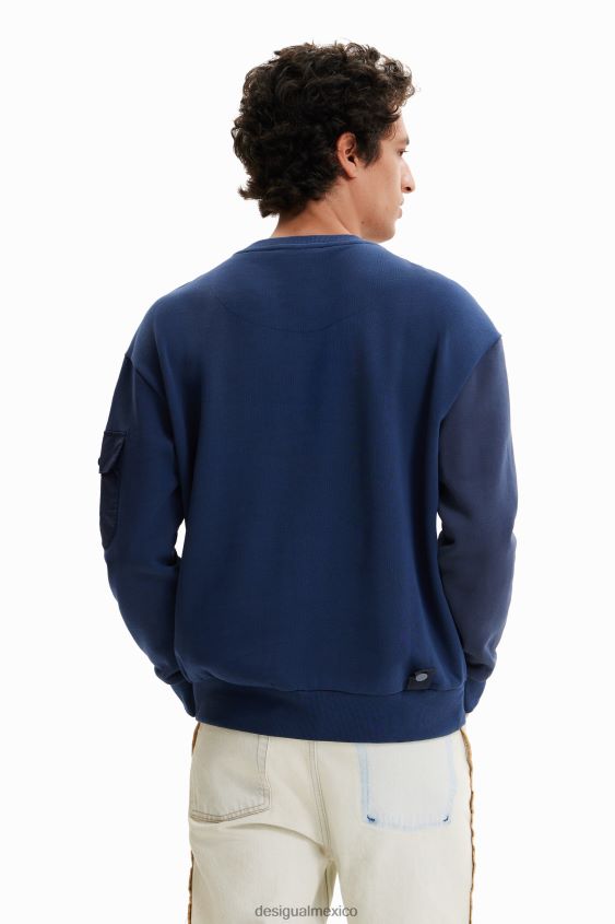 Desigual hombres sudadera mitad y mitad VZ26R01665 ropa