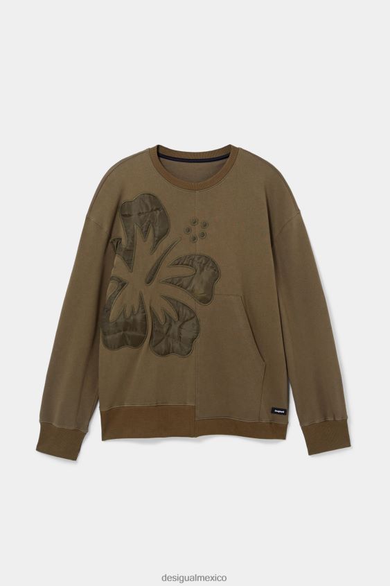 Desigual hombres sudadera oversize con dobladillo asimétrico VZ26R01596 ropa