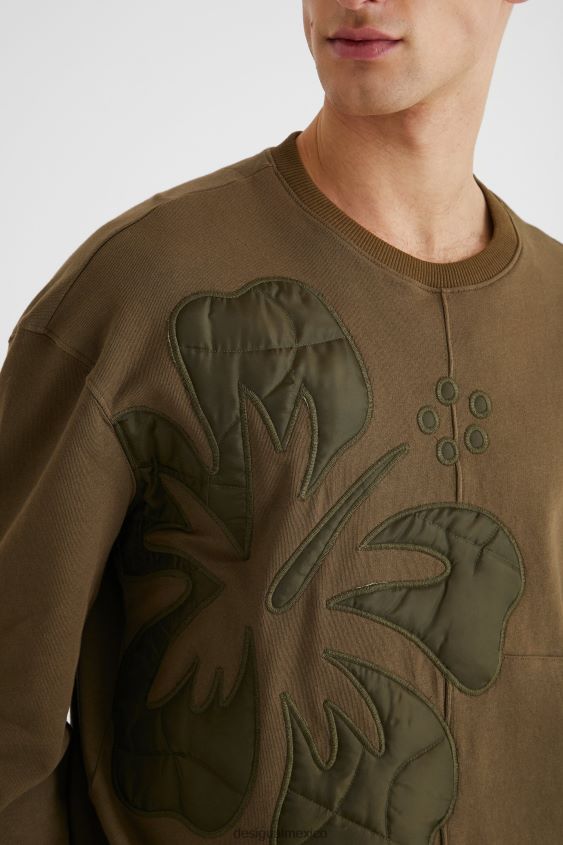 Desigual hombres sudadera oversize con dobladillo asimétrico VZ26R01596 ropa