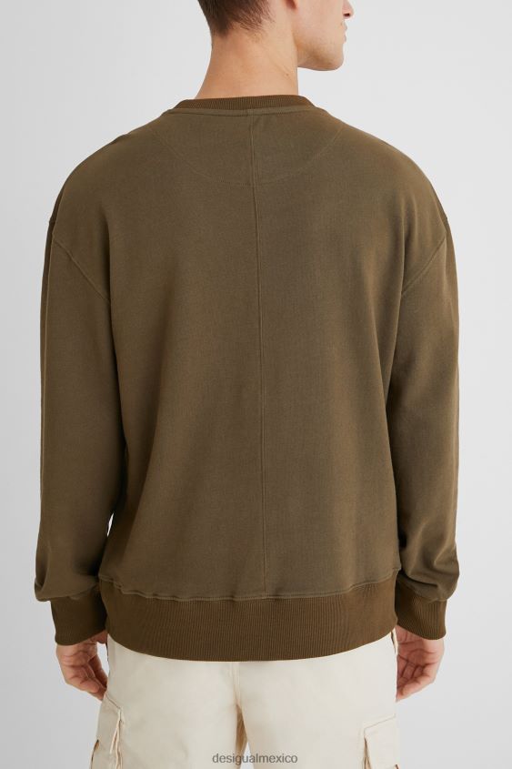 Desigual hombres sudadera oversize con dobladillo asimétrico VZ26R01596 ropa