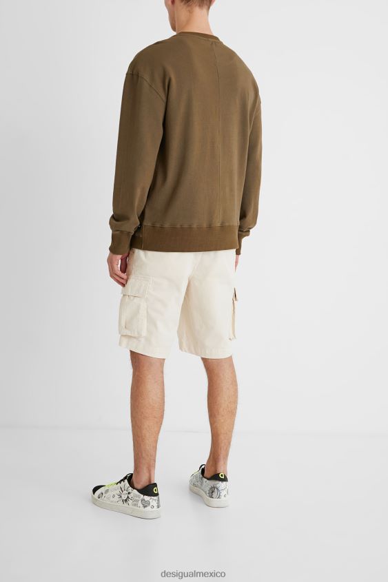 Desigual hombres sudadera oversize con dobladillo asimétrico VZ26R01596 ropa